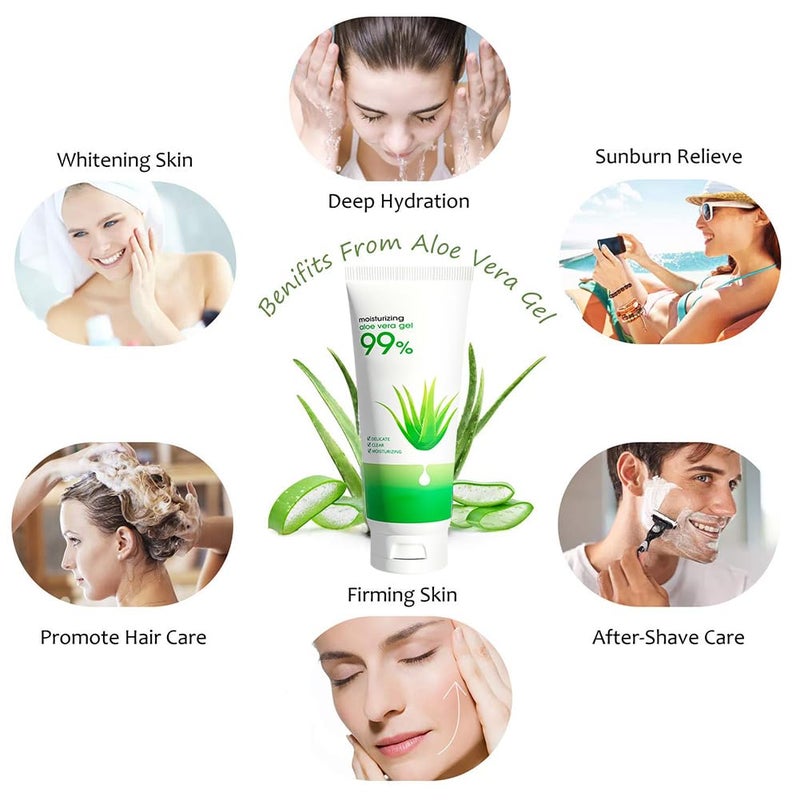 Mroobest Aloe Vera Gel, Aloe Gel 100 Percent Pure Plant, Deeply Hydrating ï¼† Repairing, Sunburn ï¼† Eczema Relief, Acne, Small Cuts, Suitable for Face, Body - Image 4